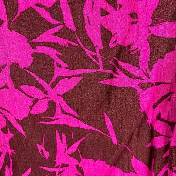 Soft Surroundings Blouse Women Small Fuchsia Pink Tropical Oceo Gauze Top - Picture 5 of 11